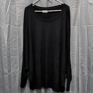 Chic Black Long Sleeve Women's Top